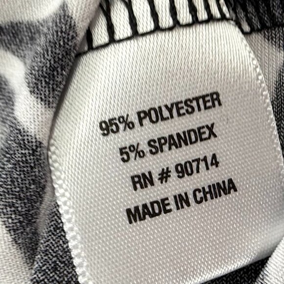 MSK Shift Dress high Halter Neck black & White Medium Floral Stretchy Sleeveless - Picture 5 of 11